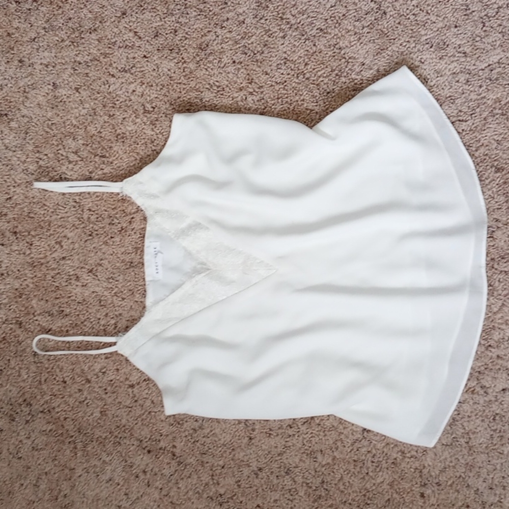 socialite white lace cami
